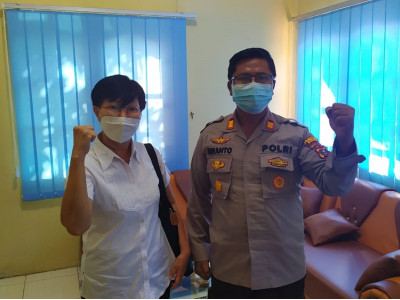 Foto bersama Wakapolsek Medan Helvetia di kantornya Tgl 20 Januari 2022