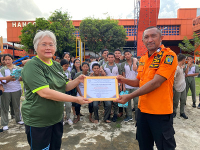 KEGIATAN OUTBOUND SMA METHODIST 6 MEDAN DI BPBD SUMATERA UTARA 
